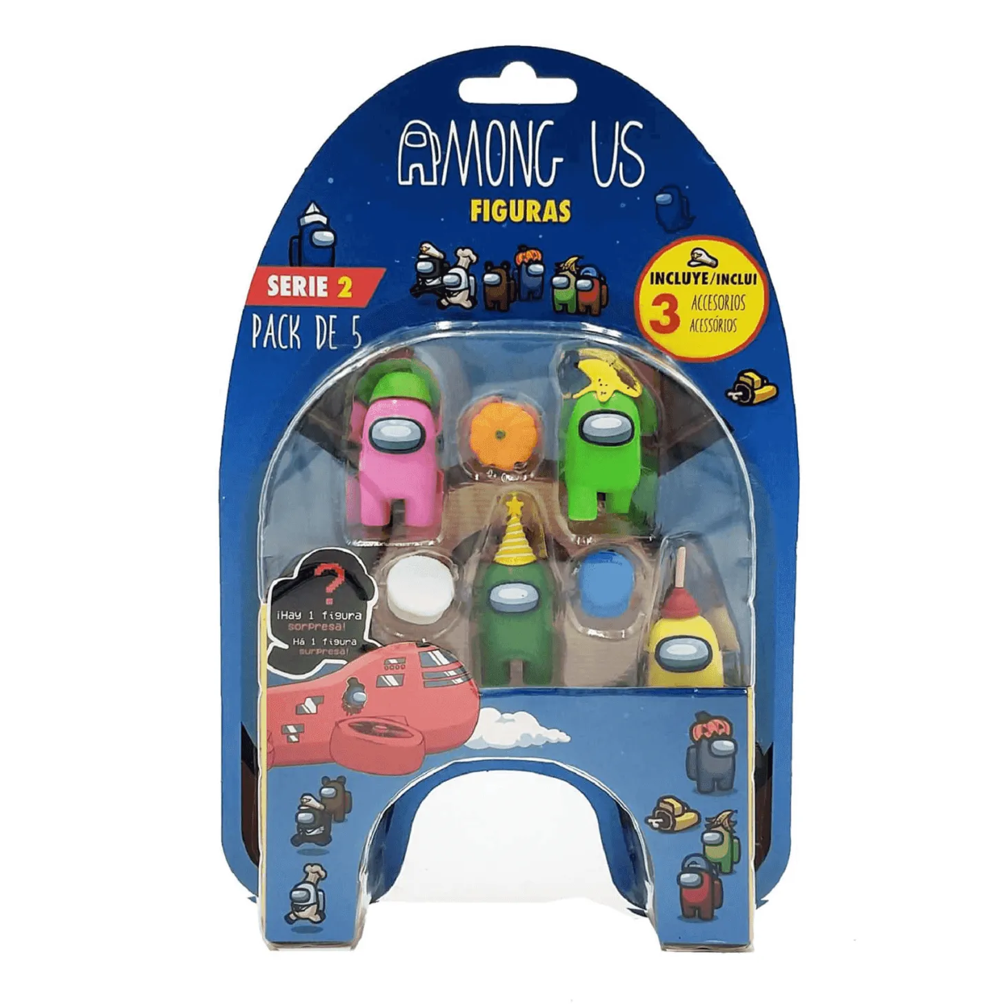 Among Us Serie 2 Pack 5 En Blister Diferentes Modelos