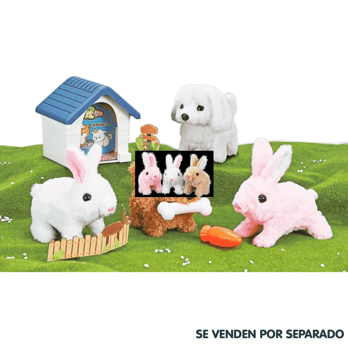 Animalito andador con casita Peluche Infantil Modelo Surtido