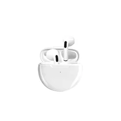 Auriculares Inalámbricos Blancos Con Cargador Digital Planet