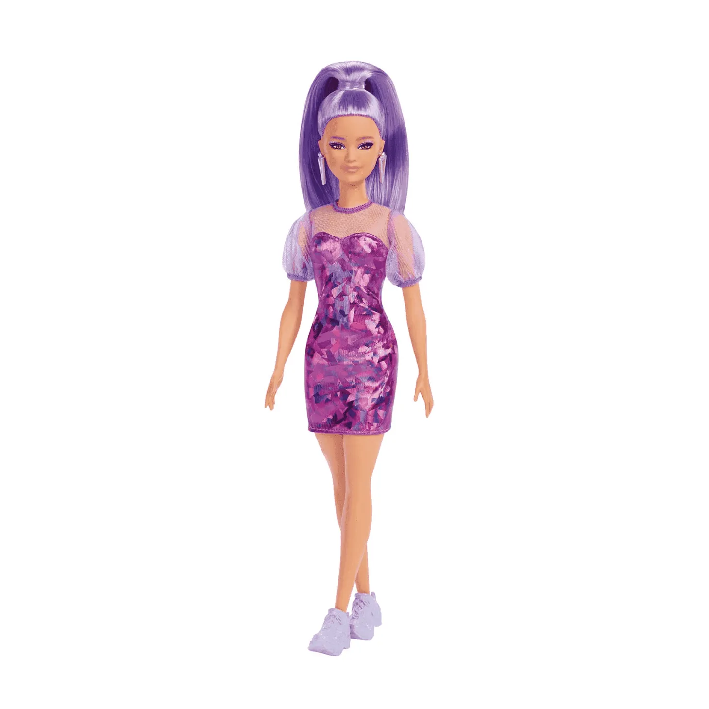 Barbie Fashionista Muñeca Morada Monocromática
