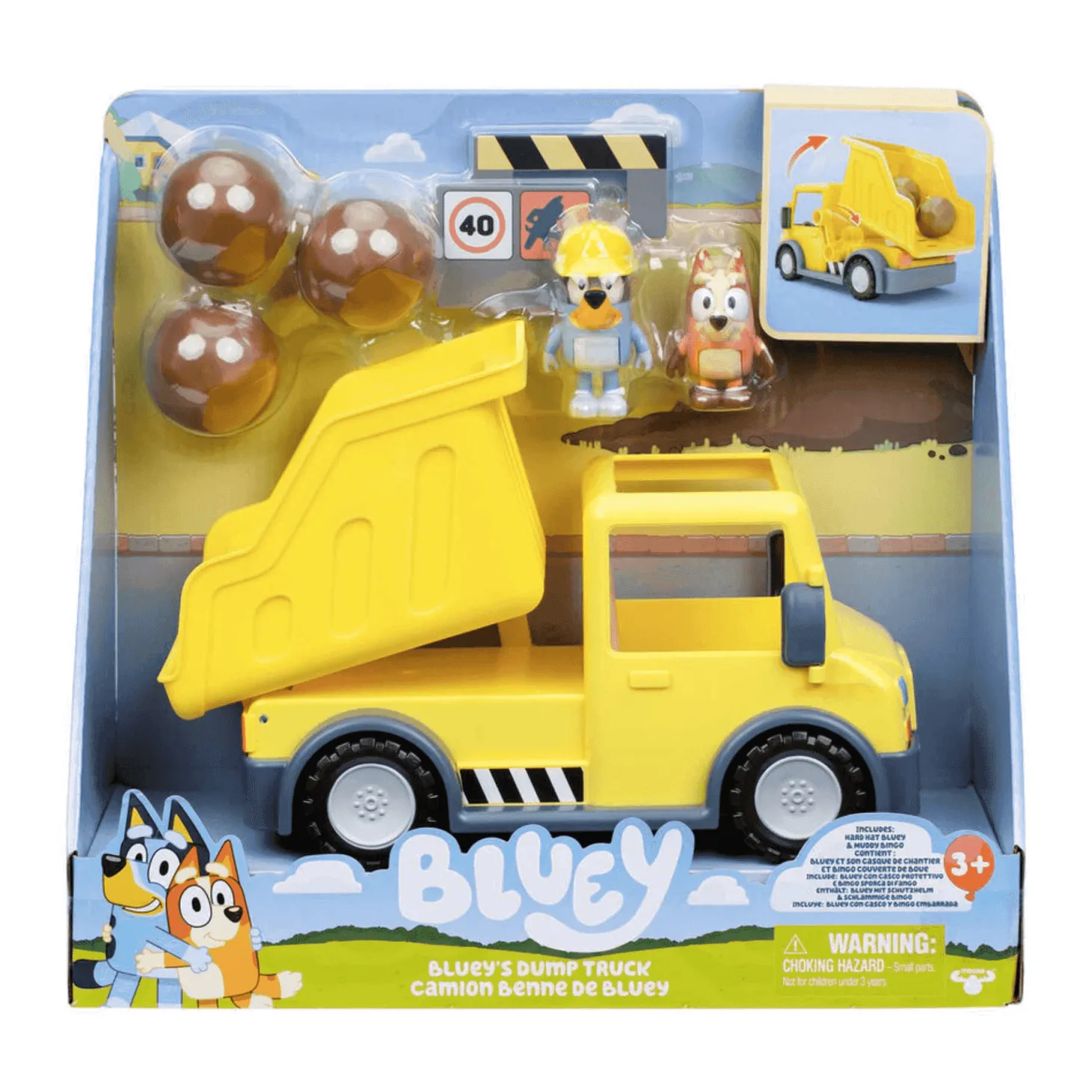 Bluey Camión Volquete con 2 Figuras