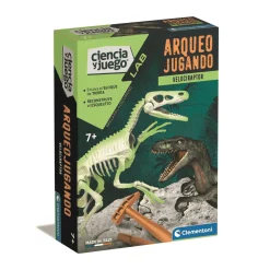 Clementoni Arqueojugando Velociraptor fosforescente
