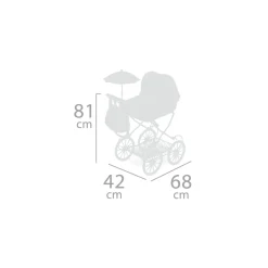 Coche de Muñecas Provenza Plegable con Sombrilla