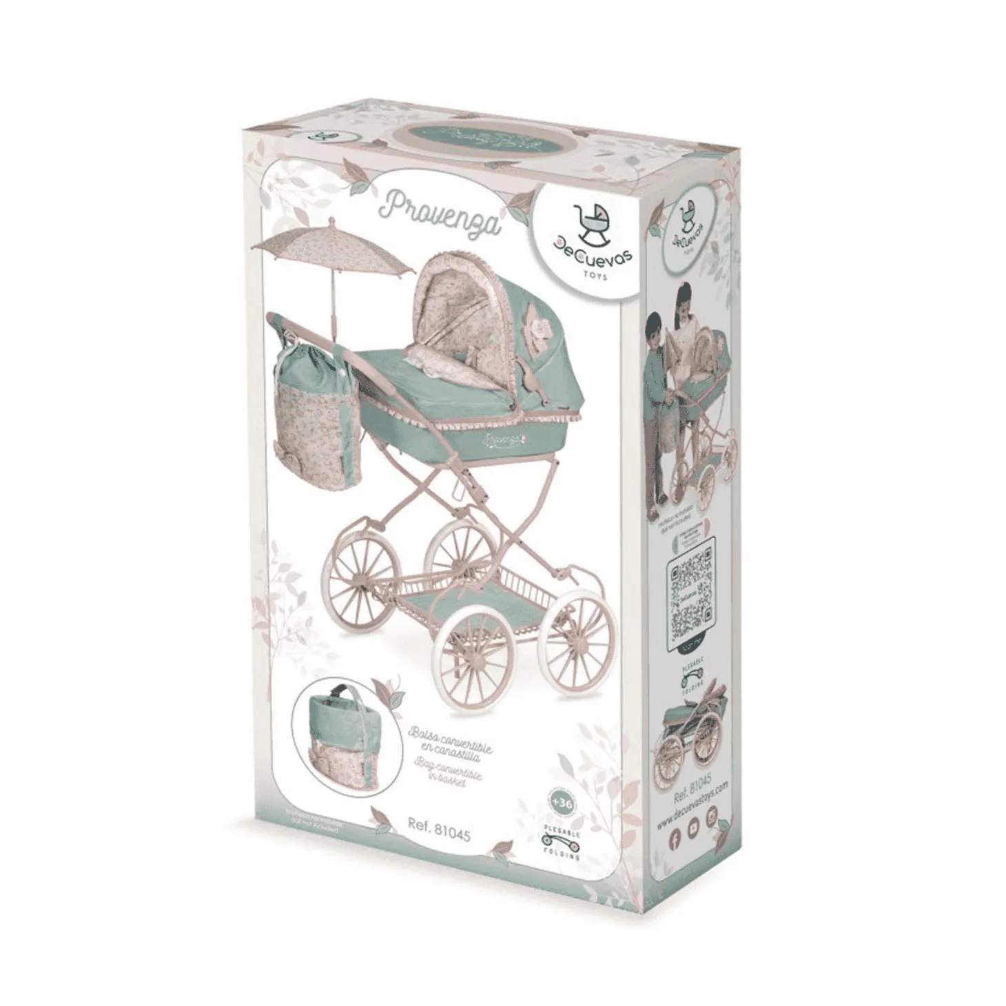 Coche de Muñecas Provenza Plegable con Sombrilla
