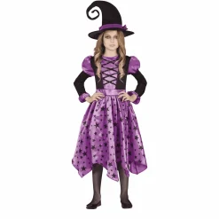 Disfraz Brujita Lila Estrellas 5-6 Años
