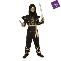 Disfraz de Black ninja 7-9 años infantil