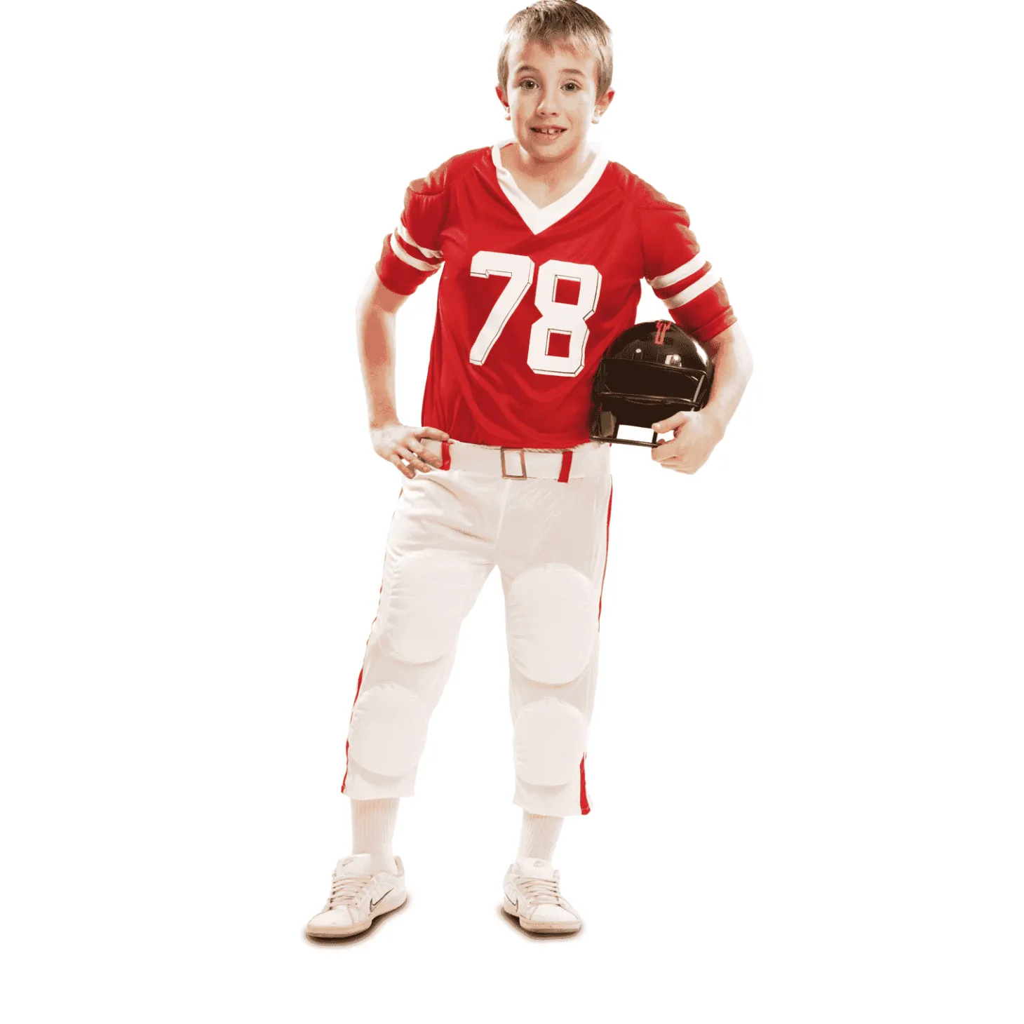 Disfraz de Jugador rugby rojo 5-6 años infantil