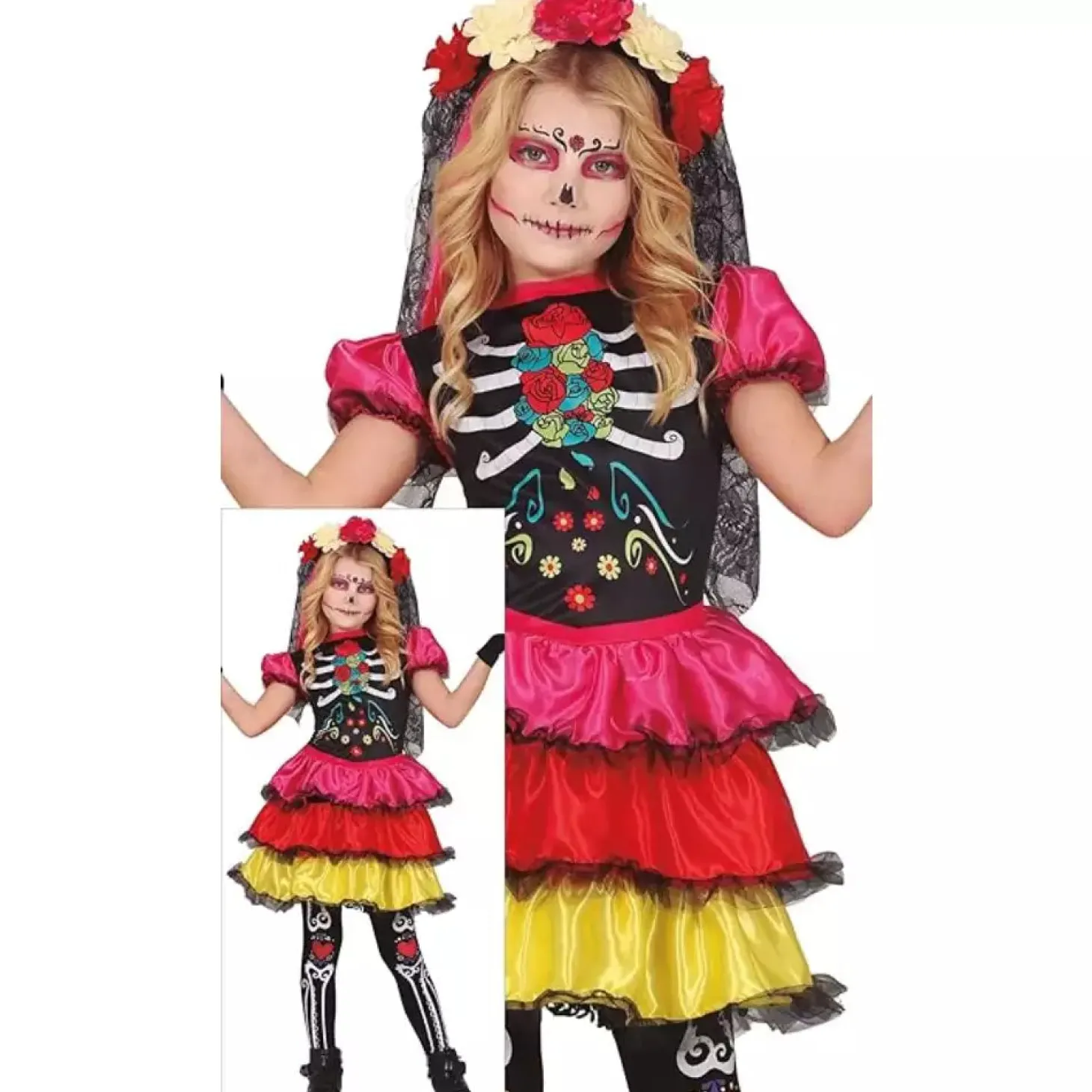 Disfraz Catrina Infantil T. 10-12