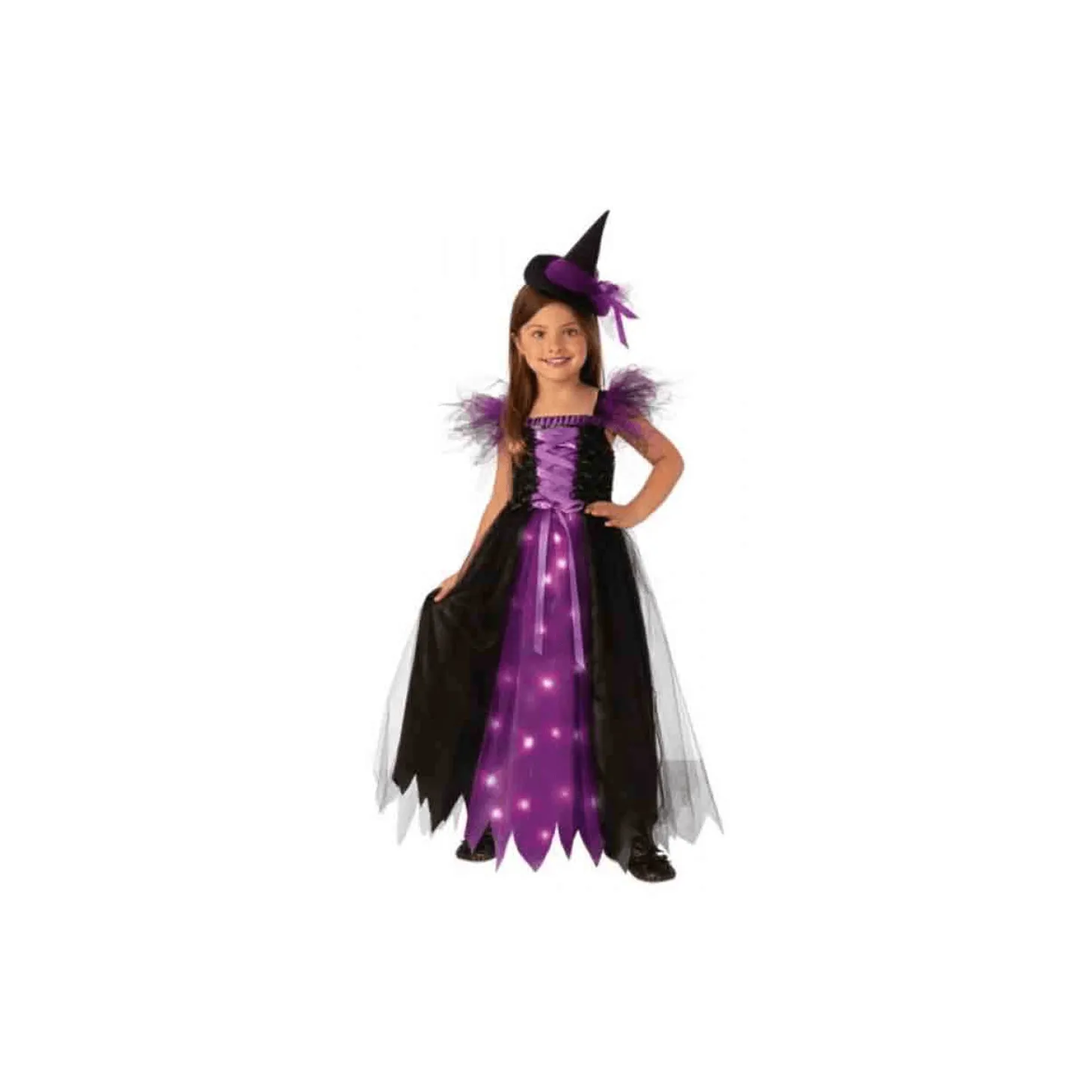 Disfraz De Bruja Madrina Violeta Con Luz - Infantil de 3-4 años