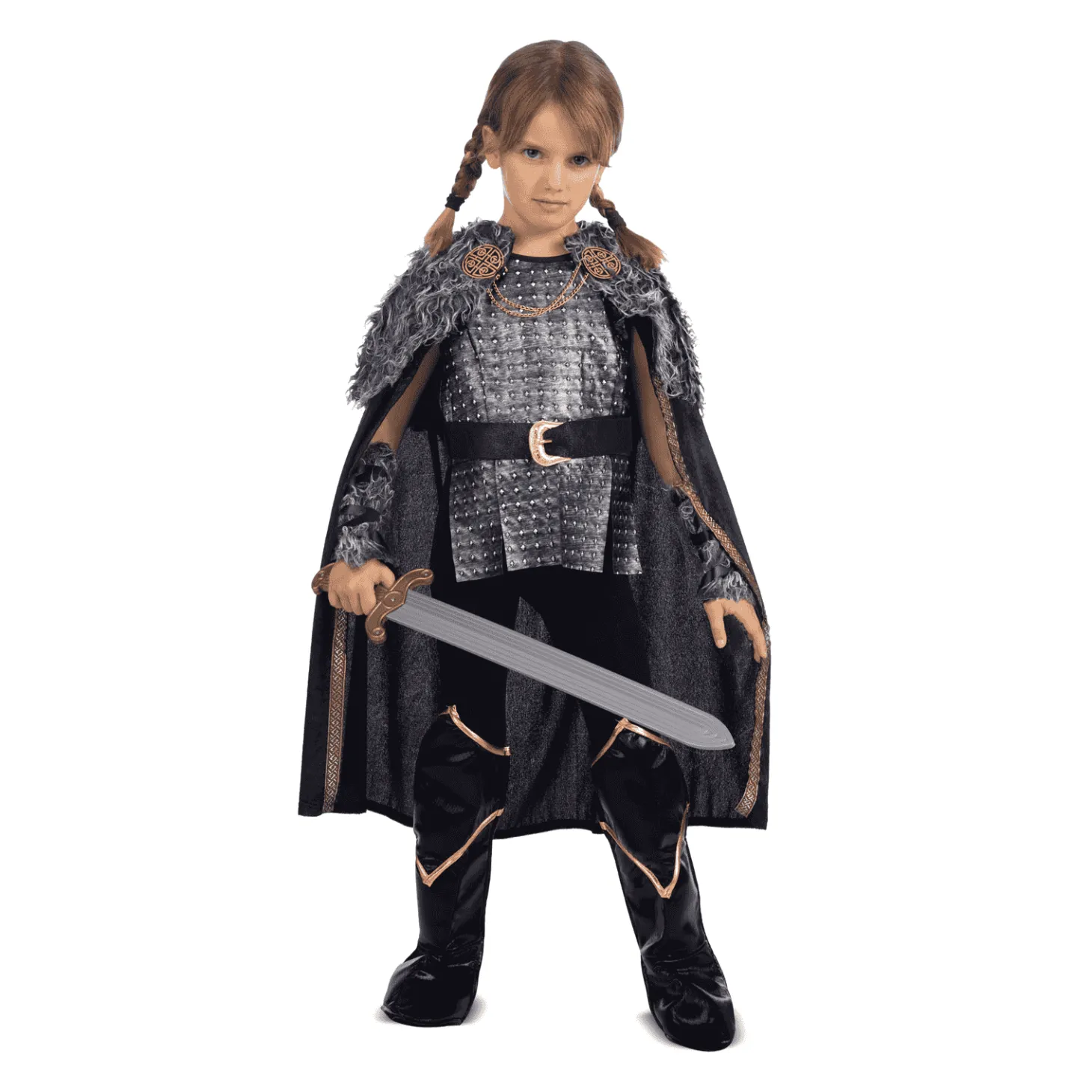 Disfraz de Dama vikinga 3-4 años infantil