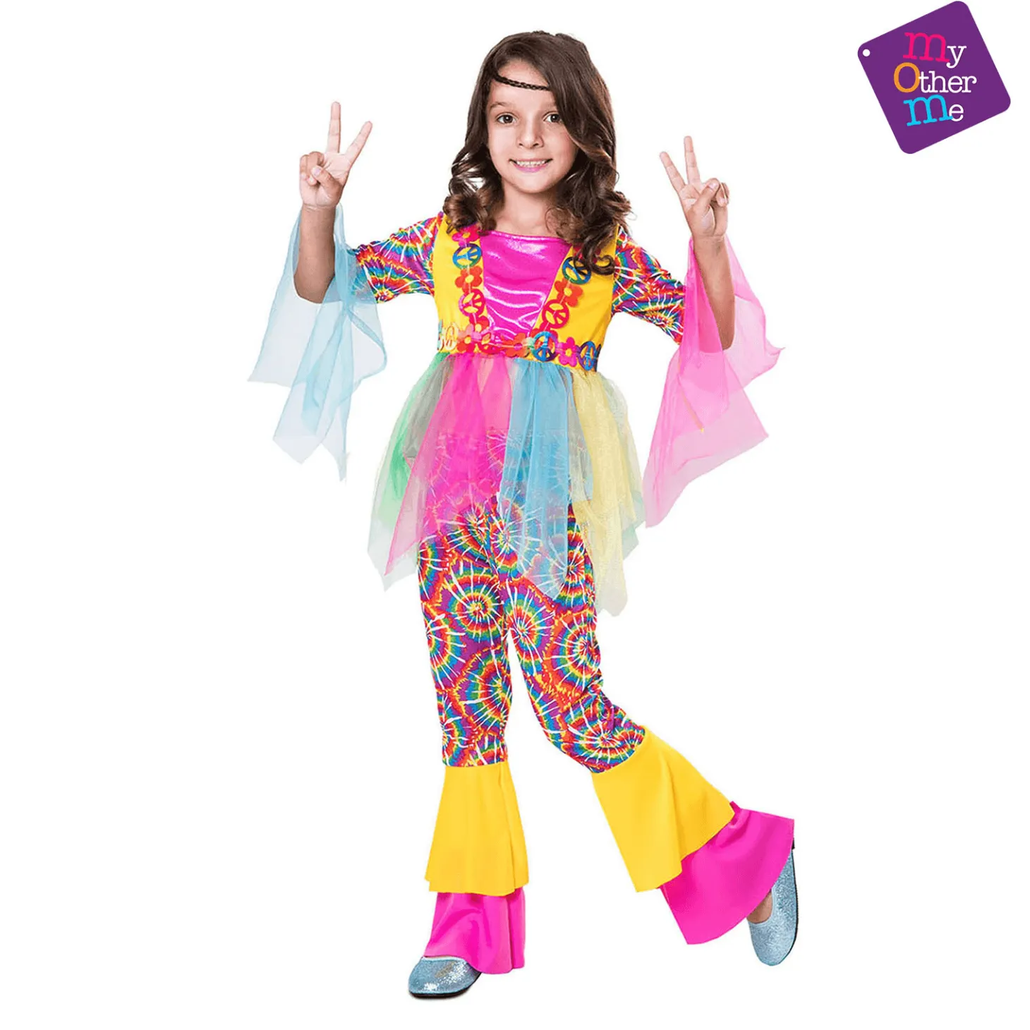 Disfraz de Hippie girl 10-12 años infantil