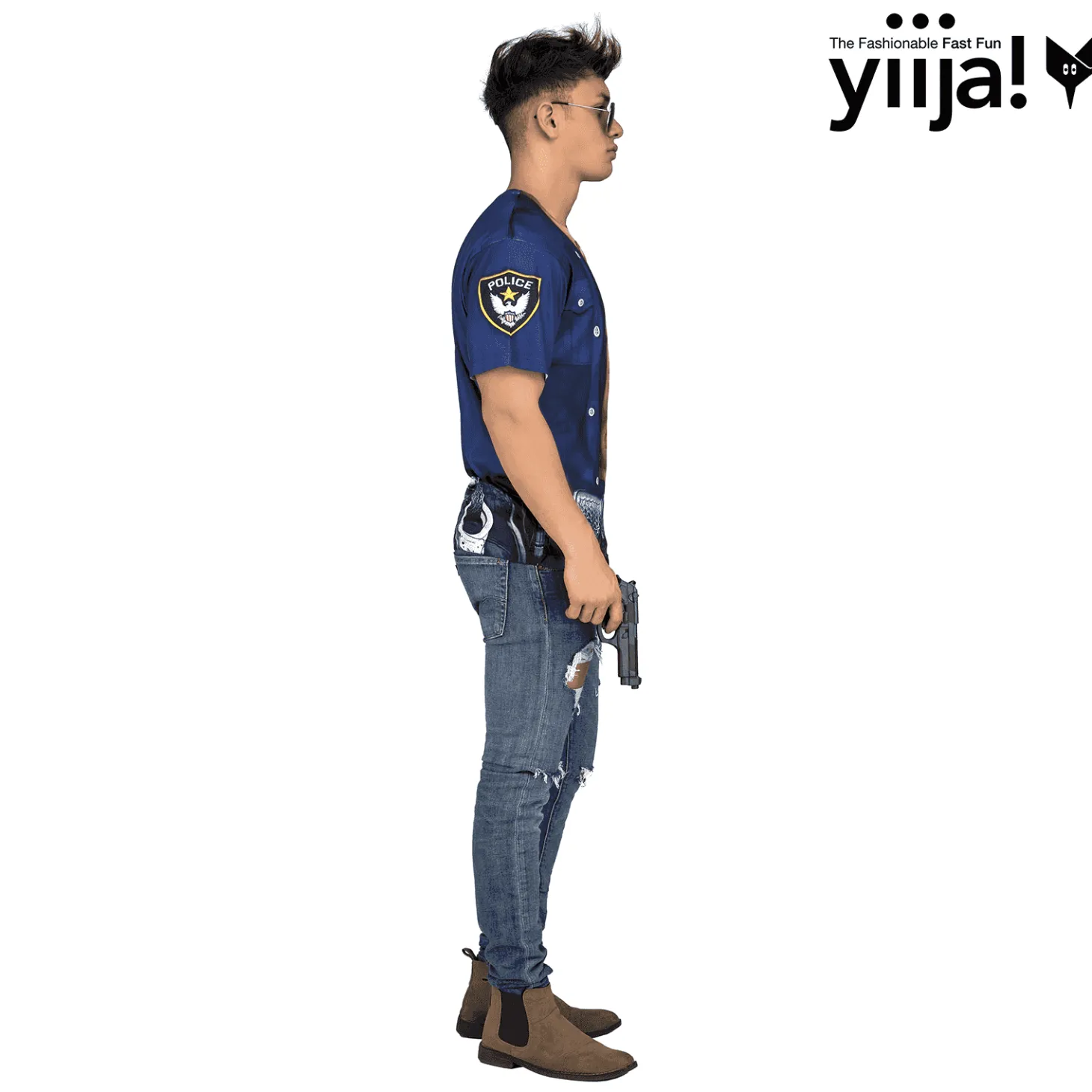 Disfraz de Muscular policeman adulto talla L