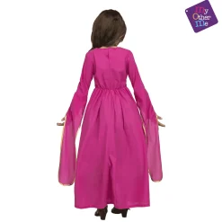 Disfraz de Princesa medieval rosa 5-6 años infantil
