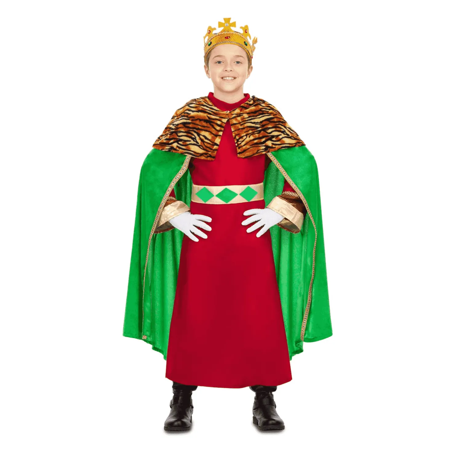 Disfraz de Rey mago verde 3-4 años infantil