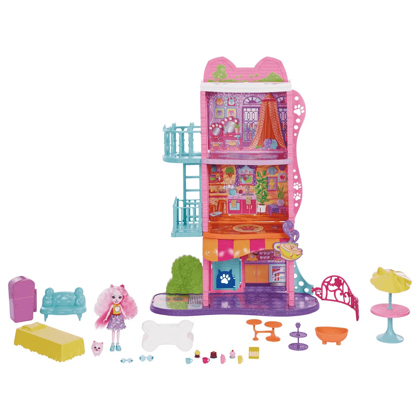 Enchantimals City Tails Apartamento de Palmer Pomeranian