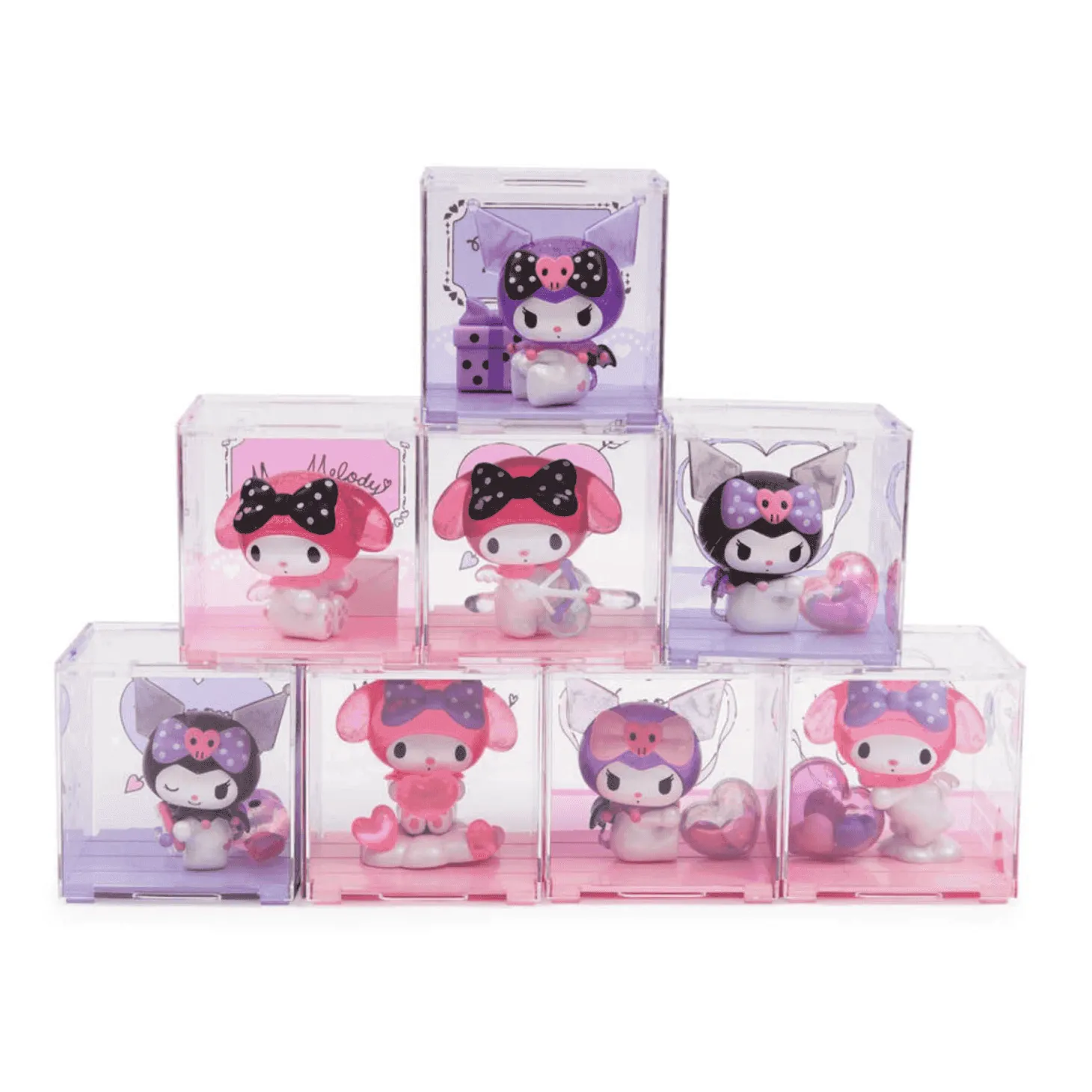 Figura sorpresa Kuromi & My Melody Love Story Hello Kitty