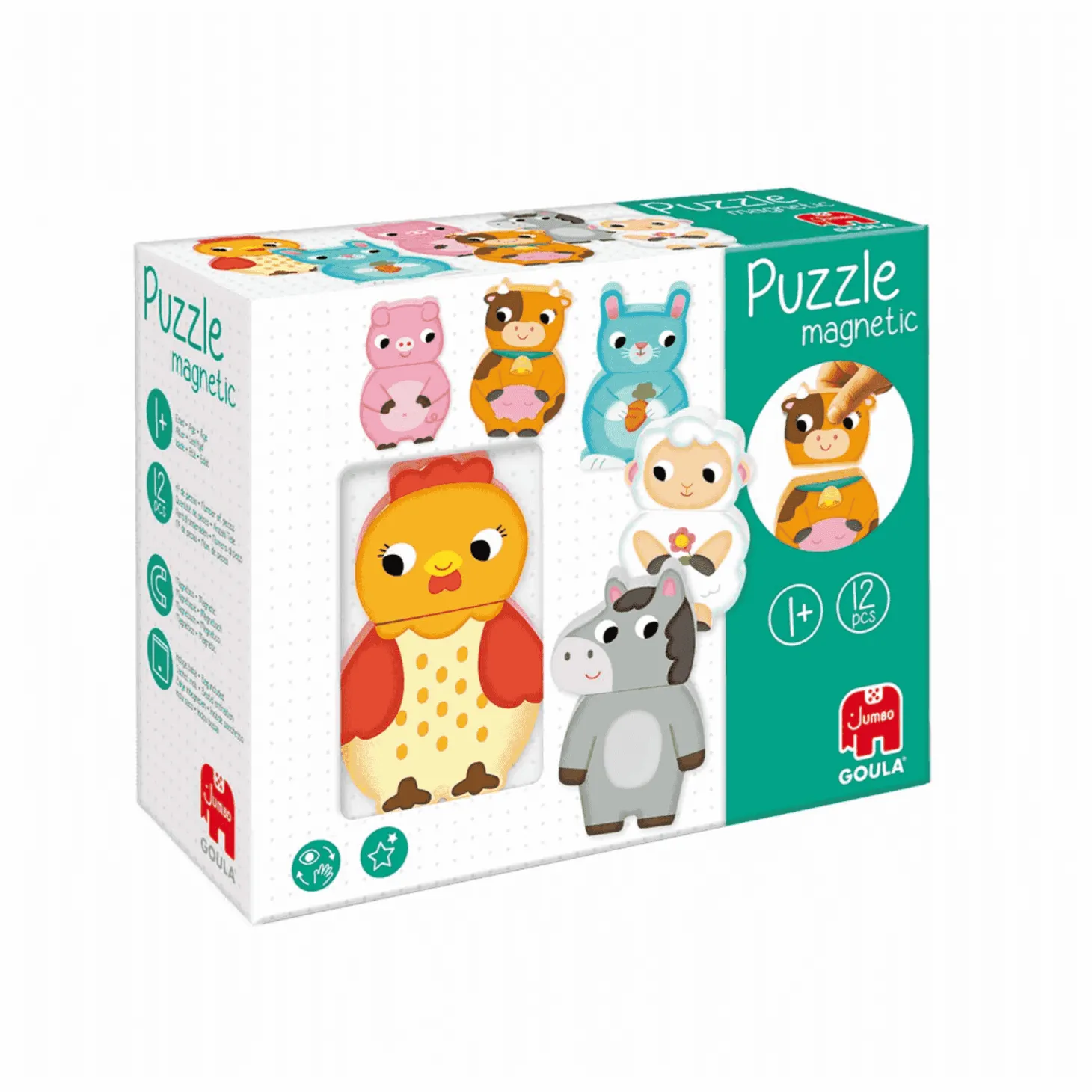 Goula Puzzle Magnético Intercambiable Animales de la Granja