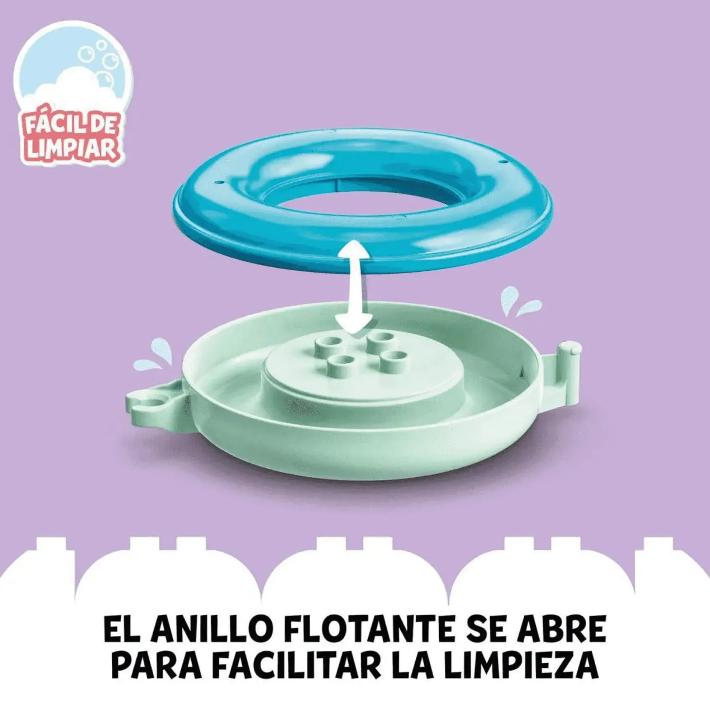 Juguete para construir Mi Primer LEGO DUPLO 10965 Diversión en el Baño: Tren de los Animales Flotant