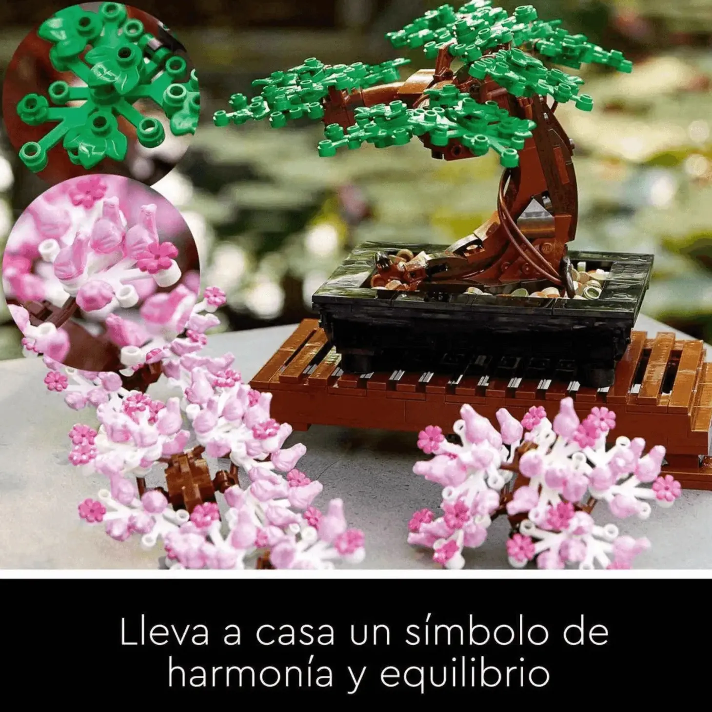 Kit de construcción LEGO 10281 Bonsái (878 piezas)
