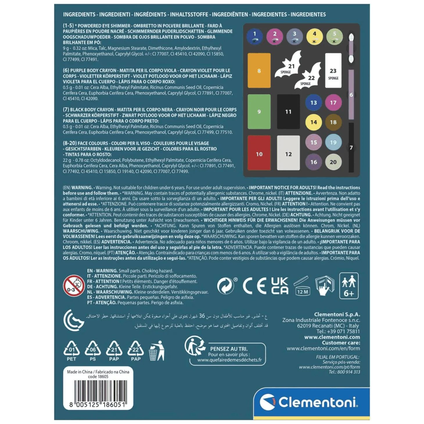 Kit de Maquilaje con Pinturas de Cara