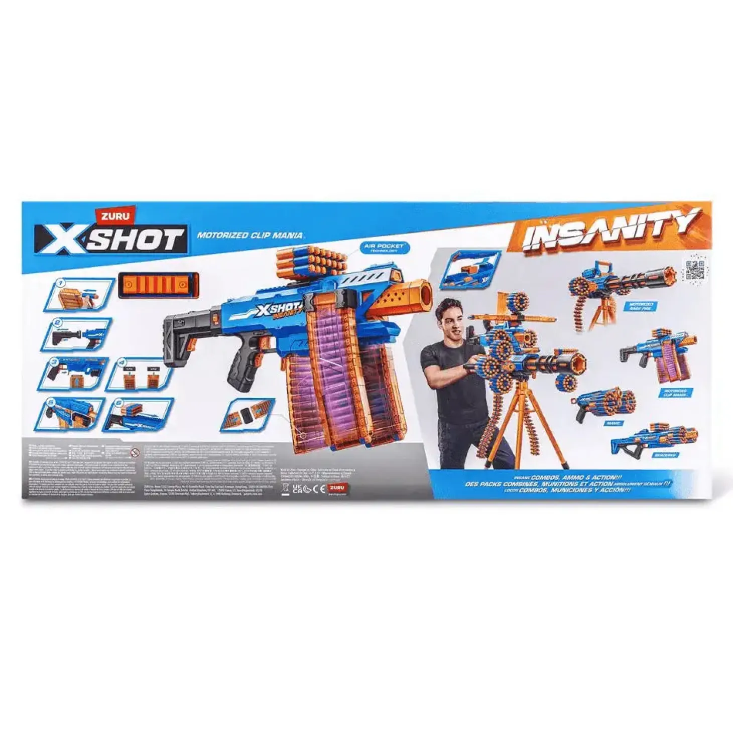 Lanzadardos X-Shot Insanity Motorizado – Clip Mania