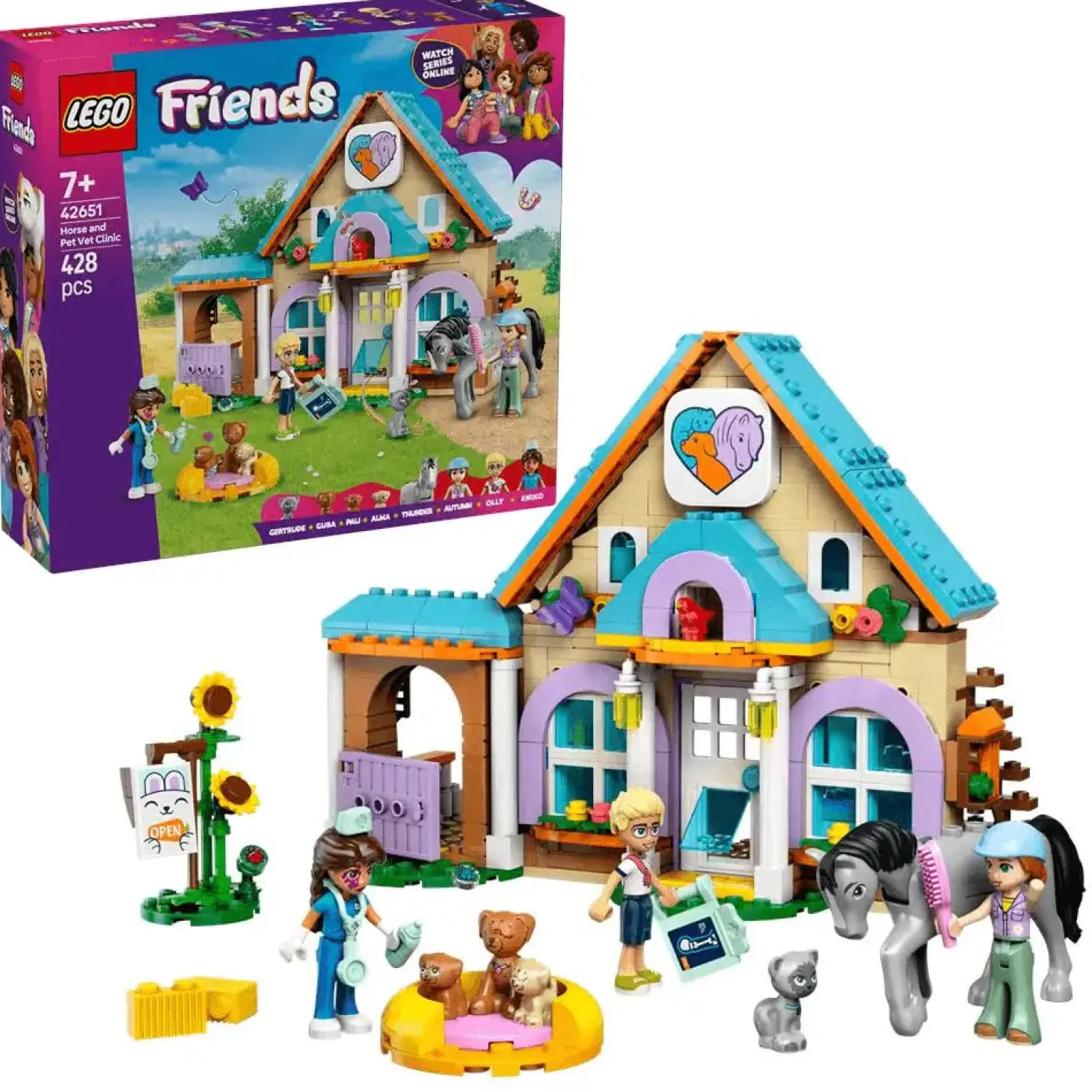 LEGO Friends Caballo y Clínica Veterinaria de Mascotas 42651
