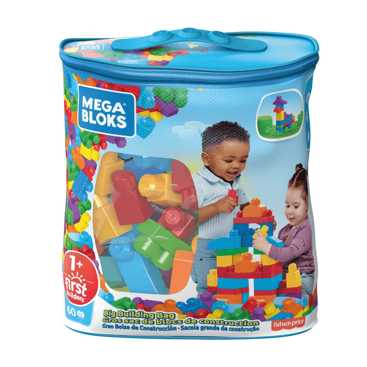 Mega Bloks Bolsa Clásica Con 60 Bloques de Construcción