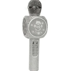 Micrófono Karaoke con Brillantes Plateado