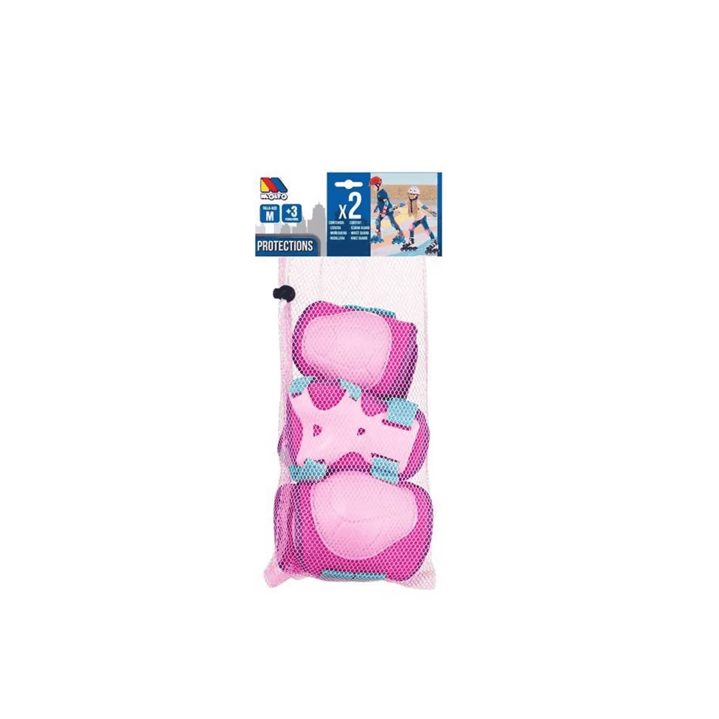 Molto Set De Protecciones Rosa 6 Piezas Talla M