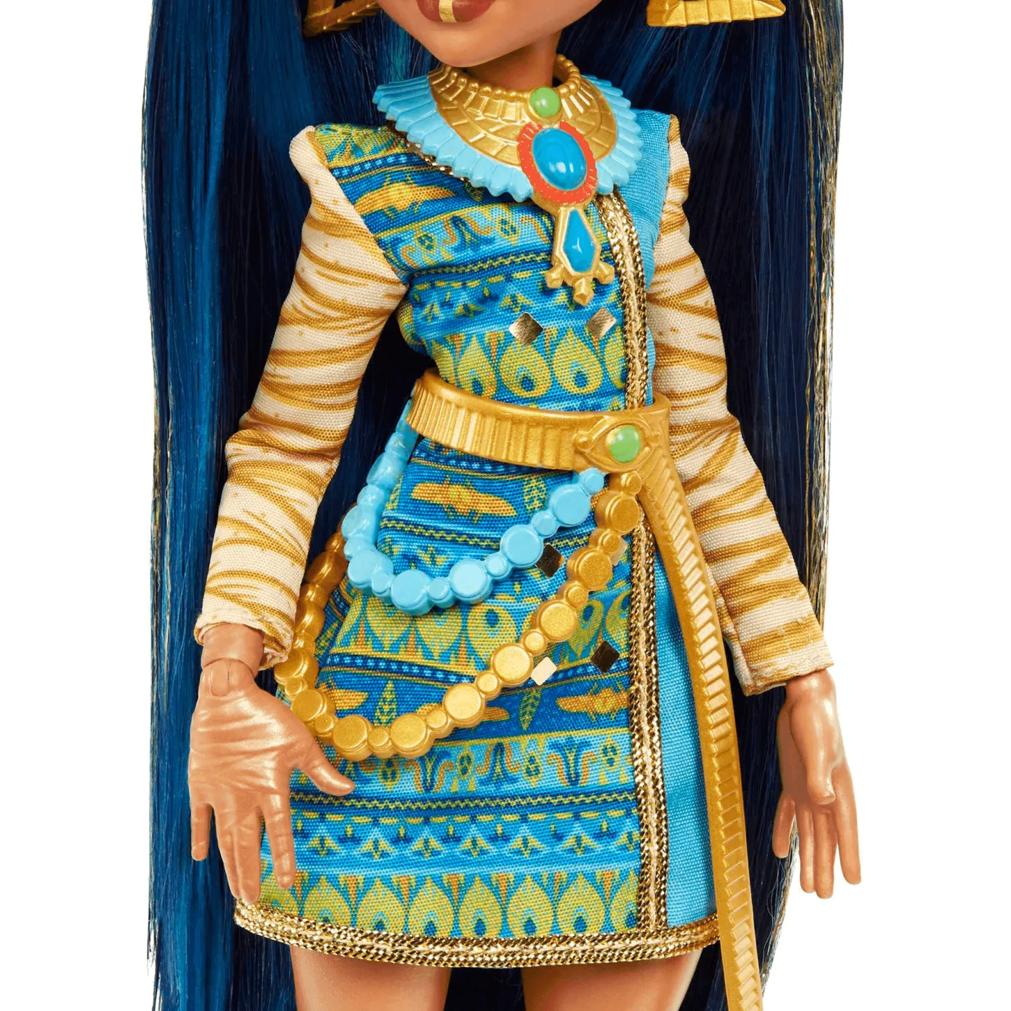 Monster High Cleo de Nile Muñeca articulada con mascota y accesorios de moda
