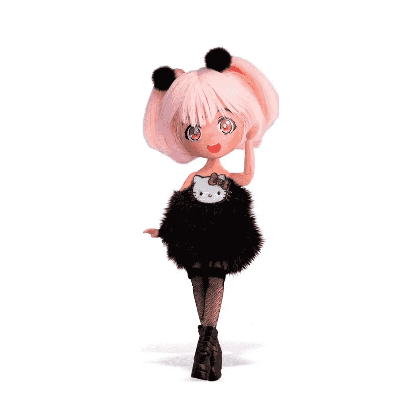 Muñeca Hello Kitty Manga Golden Diva – Estilo Kawaii Glamuroso