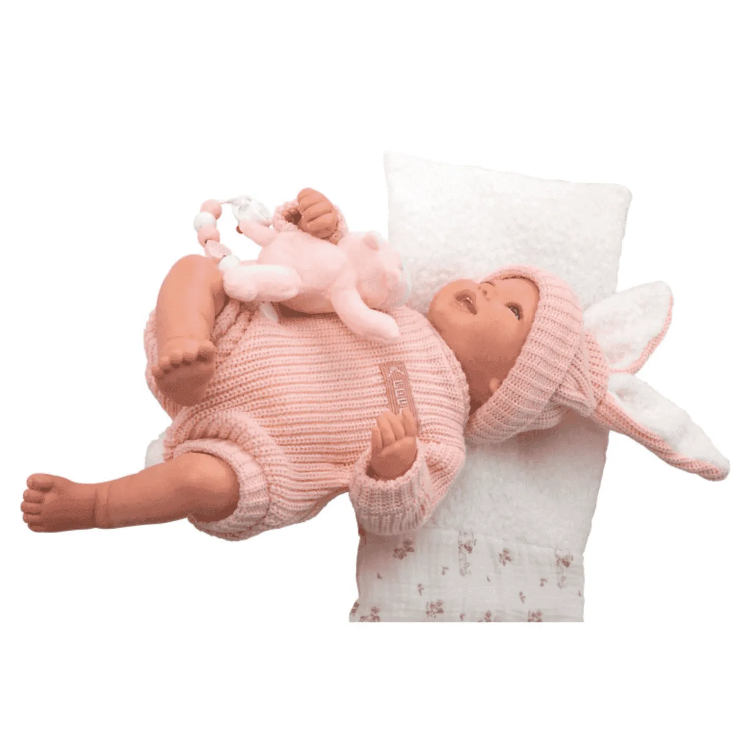 Muñeca Reborn Lucía 45 cm con Cojín y Peluche