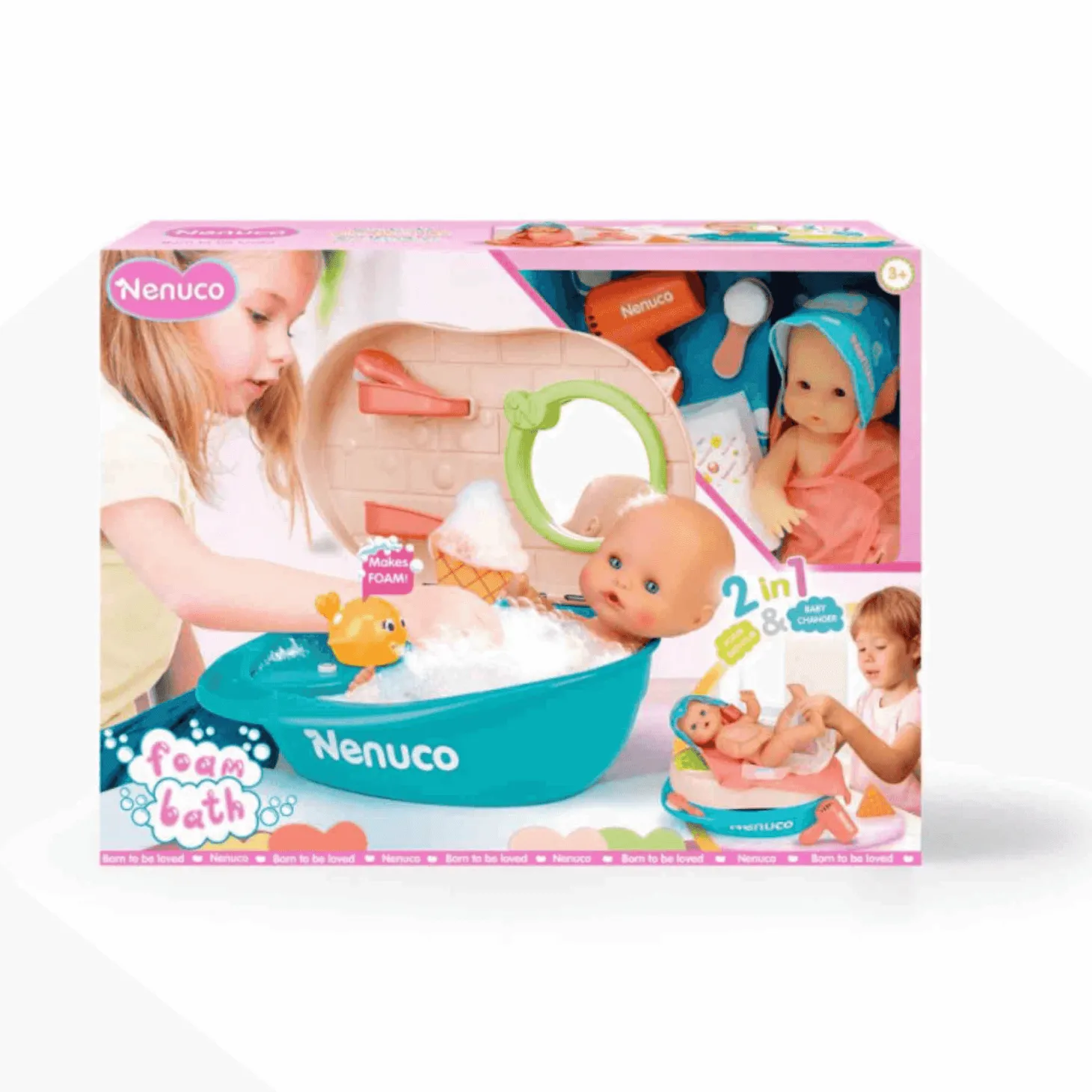 Nenuco Baño de Espuma - El set de baño interactivo para muñecas bebé Nenuco
