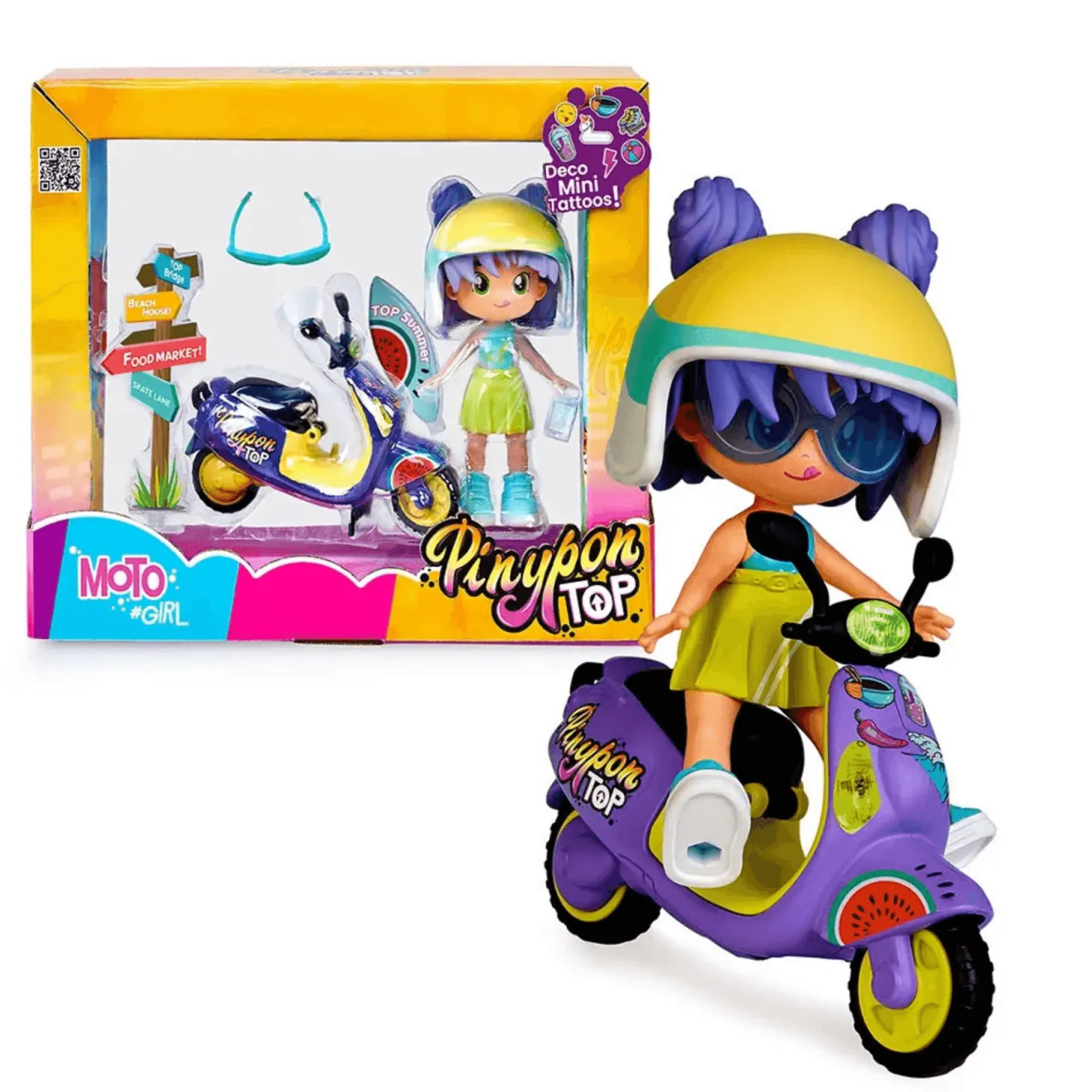 Pinypon Top Moto Girl