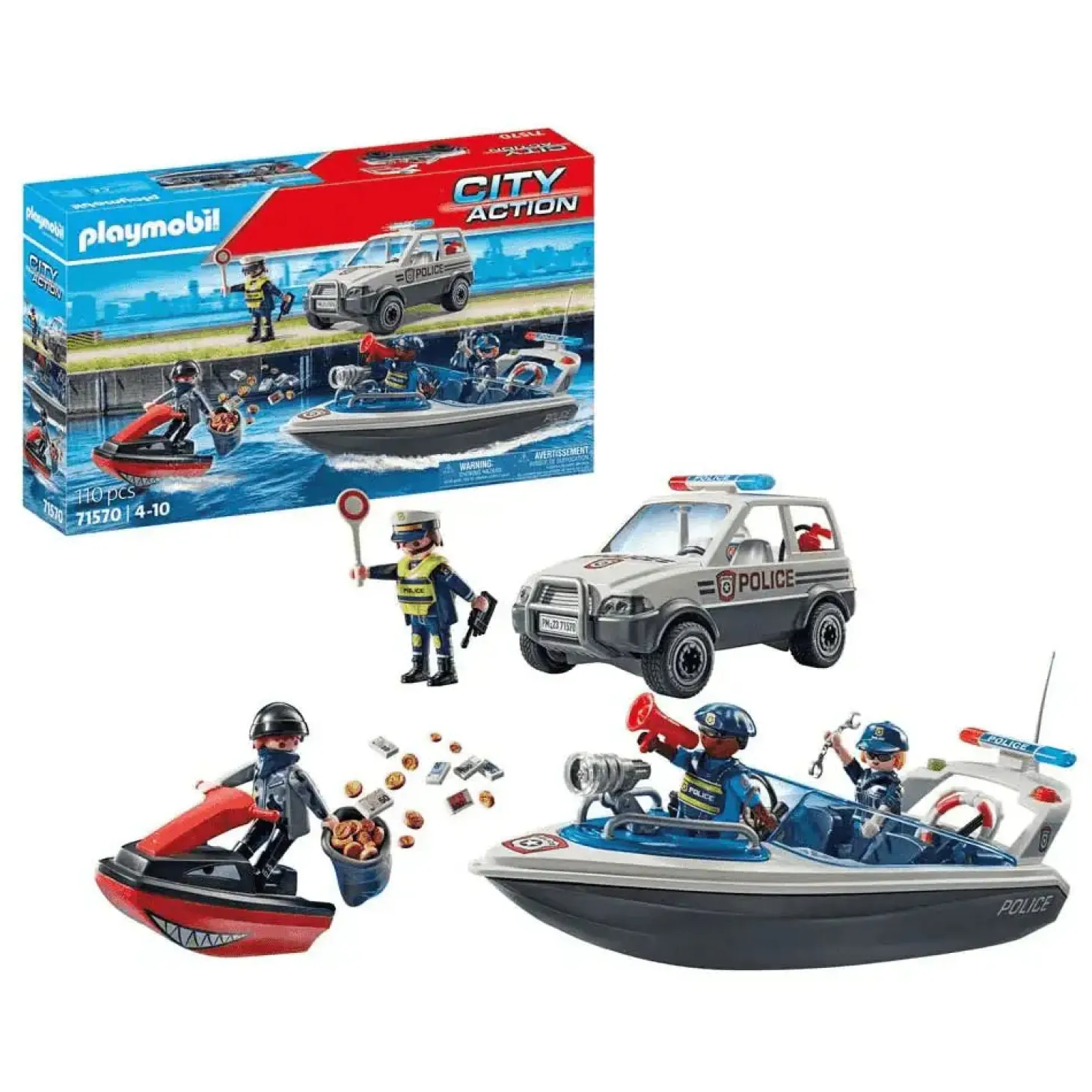 Playmobil City Action Persecución policial en el agua