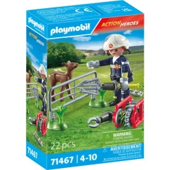 Playmobil Misión Bomberos: Rescate de Animal