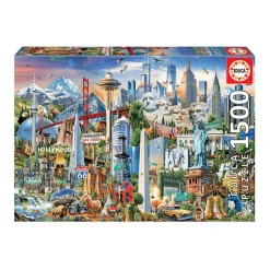 Puzzle Símbolos De Norte América 1500 piezas