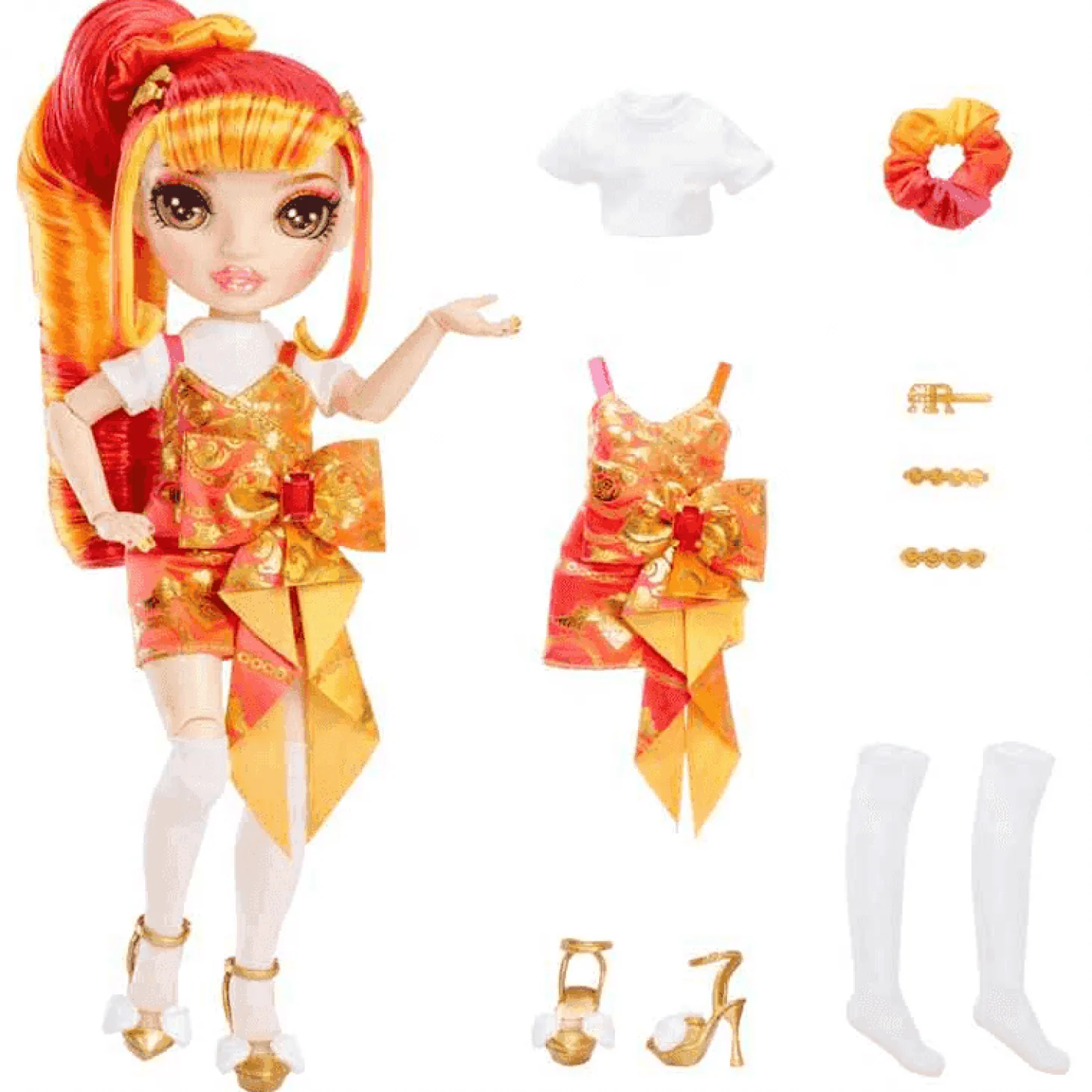 Rainbow High Junior High Edición Especial Muñeca de moda - Laurel De´Vious (Naranja)