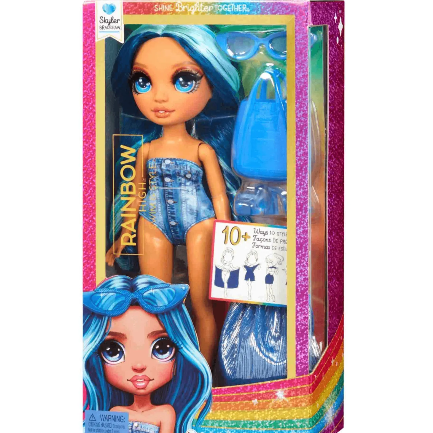 Rainbow High Muñeca Diversion Bajo El Sol Skyler Blue