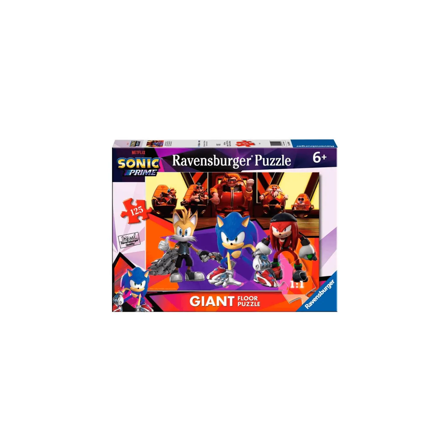 Ravensburger Puzzle Sonic, Colección 125 Giant Suelo, 125 Piezas, Puzzle para Niños, Edad Recomendad