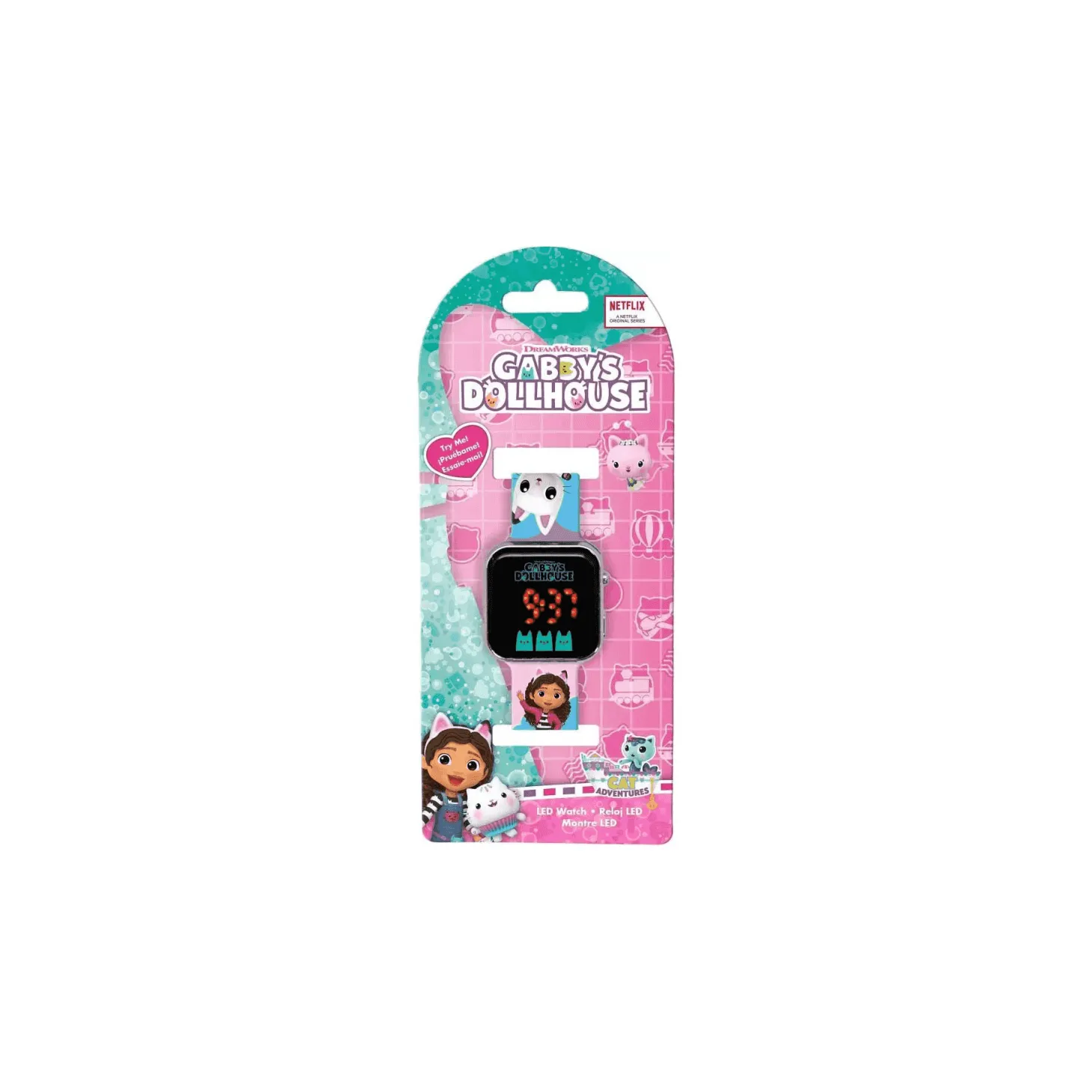 Reloj LED de La casa de muñecas de Gabby