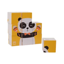 Rompecabezas de cubos de madera – Animales (Eurekakids)