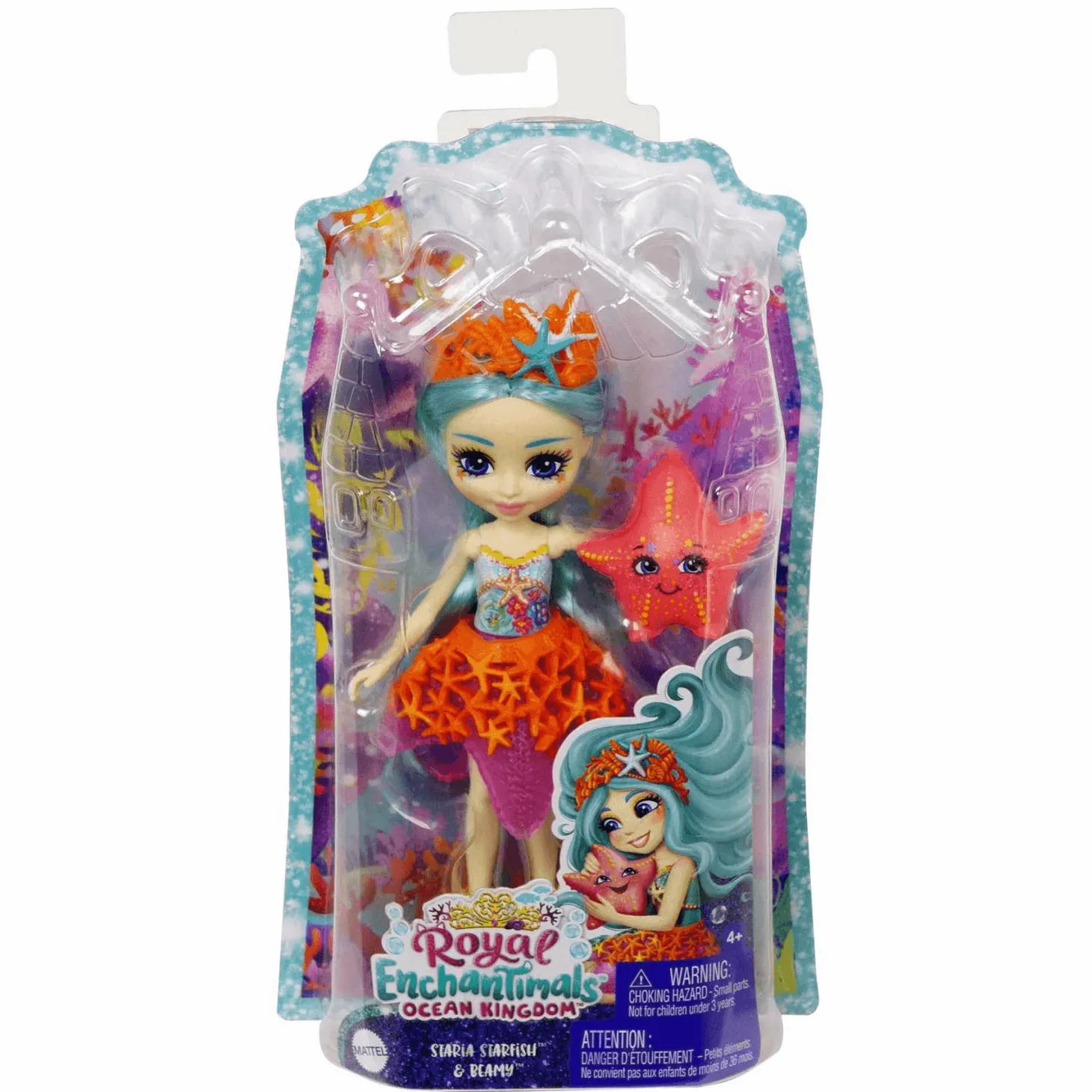 Royal Enchantimals Ocean Kingdom Muñeca Starla Starfish con mascota 4 años
