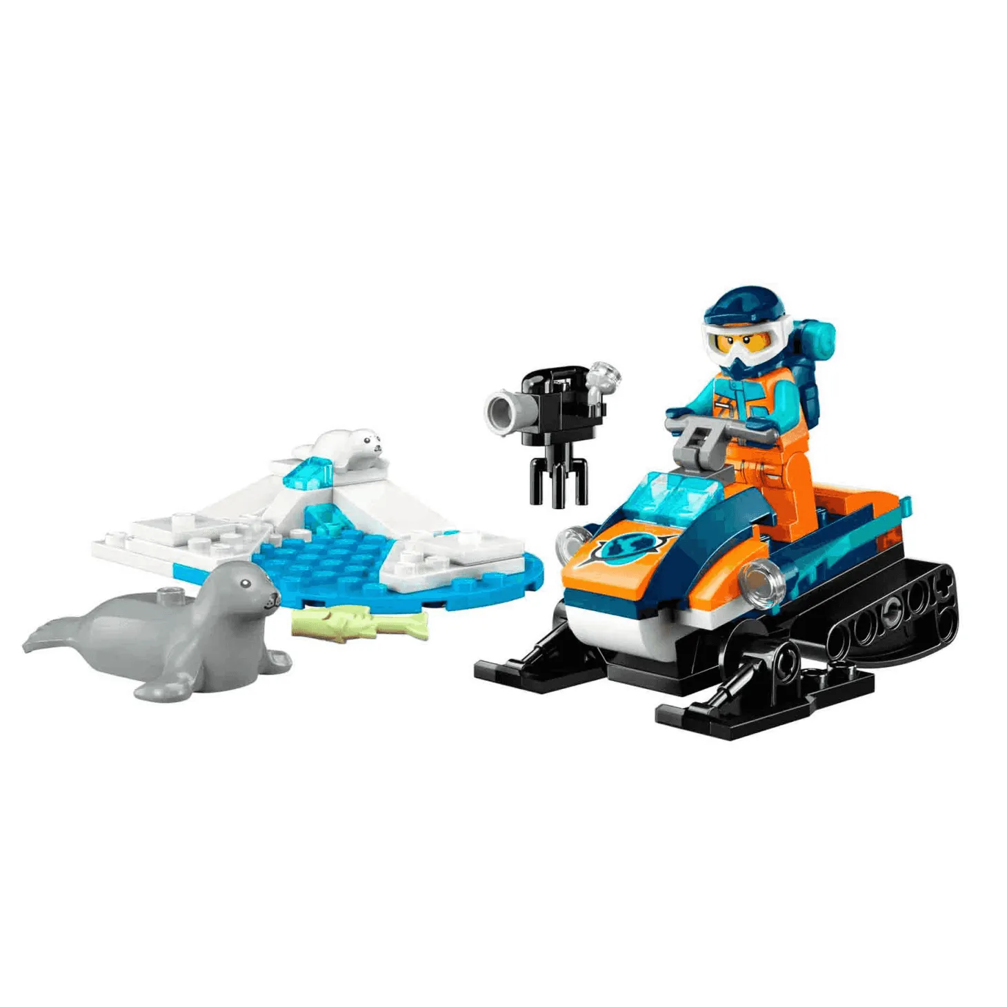 Set de juguetes de construcción LEGO City 60376 Exploradores del Ártico Motonieve 70 piezas