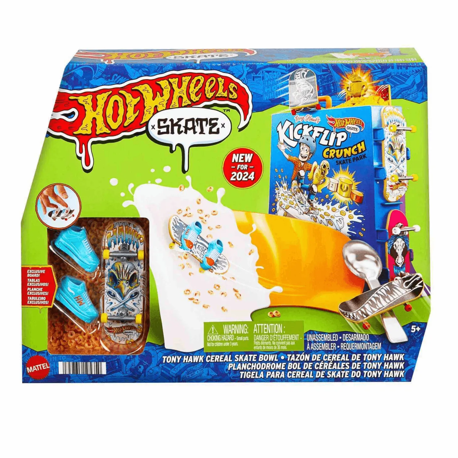 Skate Tony Hawk Cereal Bowl Fingerboard Hot Wheels