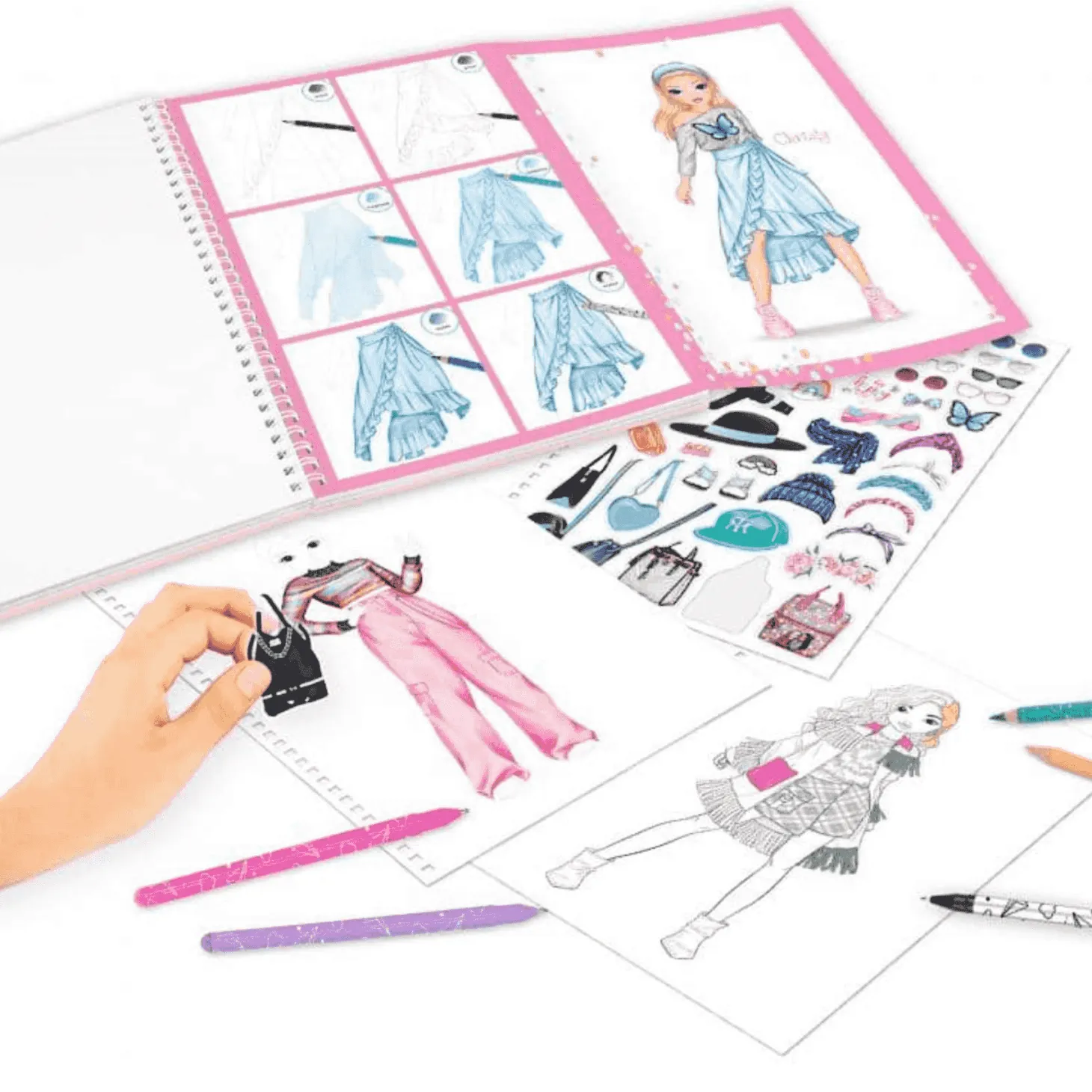 TOPModel Libro de Colorear con Set de Colores