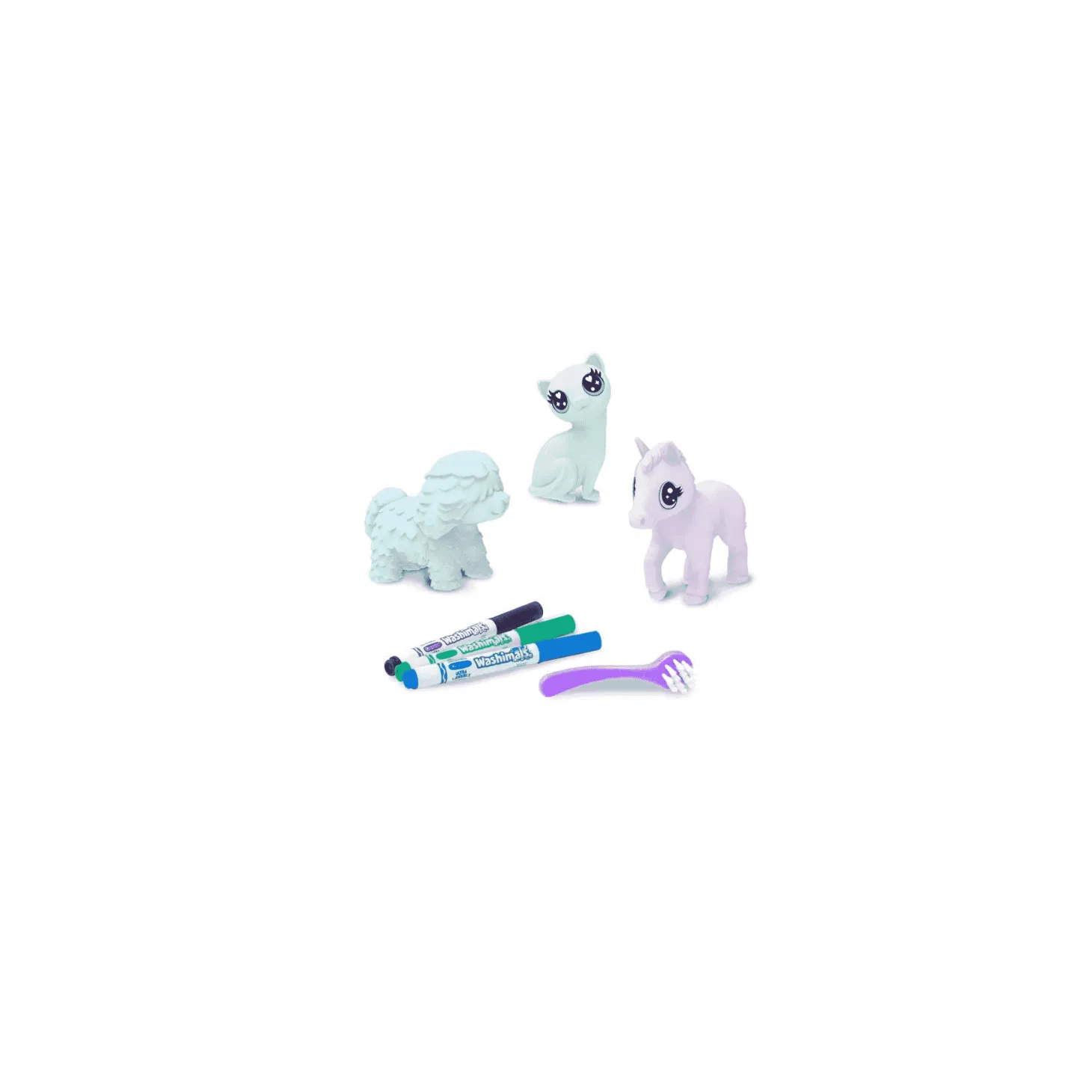 Washimals Pets Crayola 3 cachorros color pastel